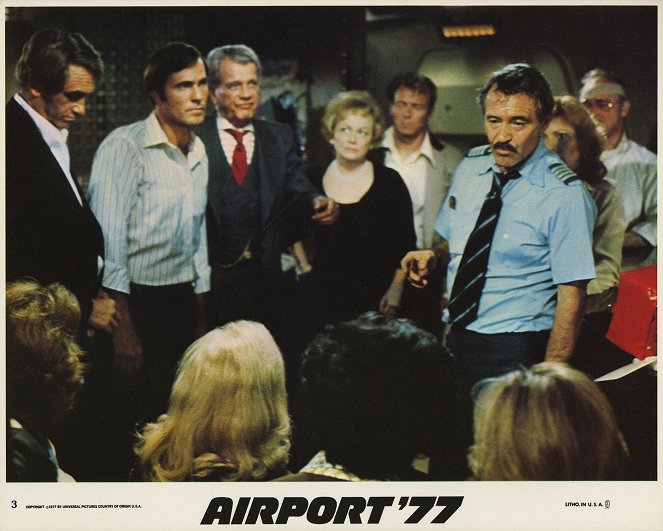 Port lotniczy '77 - Lobby karty - James Booth, Gil Gerard, Joseph Cotten, Olivia de Havilland, Jack Lemmon