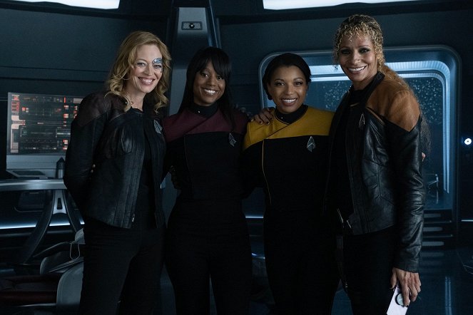 Star Trek: Picard - Die letzte Generation - Dreharbeiten - Jeri Ryan, Ashlei Sharpe Chestnut, Mica Burton, Michelle Hurd