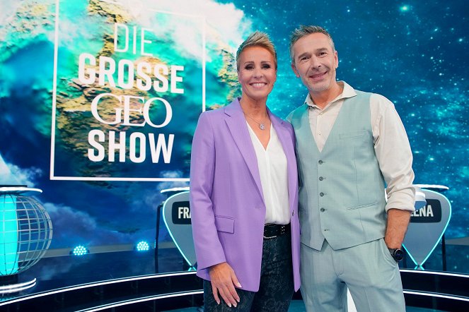 Die große GEO-Show - In 55 Fragen um die Welt - Werbefoto - Sonja Zietlow, Dirk Steffens