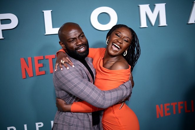 Diplomatické vztahy - Série 1 - Z akcí - The Diplomat - NY Premiere on April 18, 2023 in New York City - David Gyasi, Nana Mensah