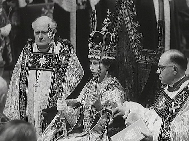 1953: Korunovace Alžběty II. - Z filmu - královna Alžběta II.