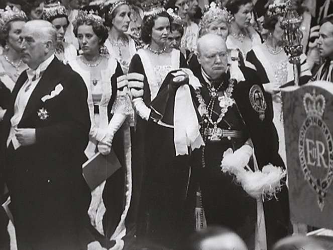 1953: Korunovace Alžběty II. - Z filmu - Winston Churchill