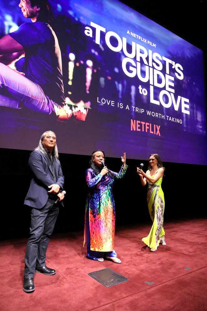 Przewodnik po miłości - Z imprez - Netflix's A Tourist's Guide to Love special screening at Netflix Tudum Theater on April 13, 2023 in Los Angeles, California - Steven K. Tsuchida, Eirene Donohue