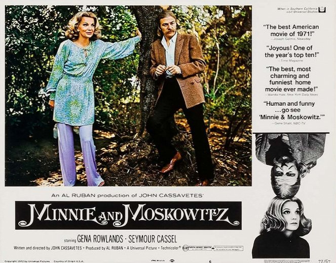 Minnie and Moskowitz - Lobby karty - Gena Rowlands, Seymour Cassel