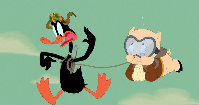 Looney Tunes Cartoons - Chain Gangster / Telephone Pole Gag: Sylvester Car Jack Lift / Falling for It - Filmfotos