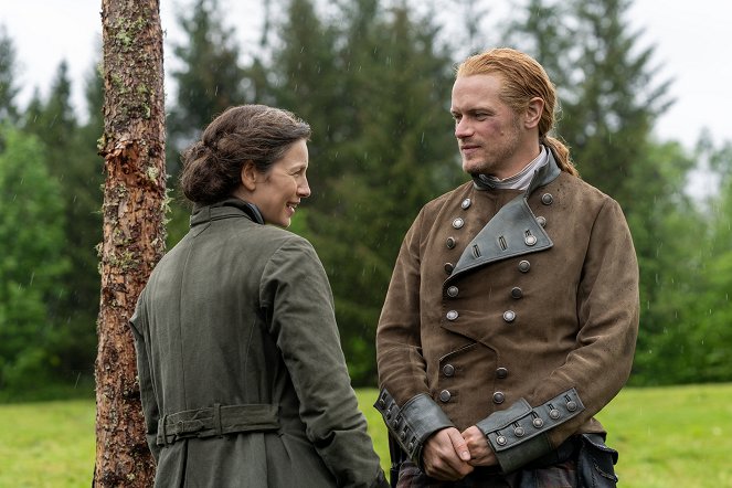 Outlander - Die Highland-Saga - Death Be Not Proud - Dreharbeiten - Caitríona Balfe, Sam Heughan