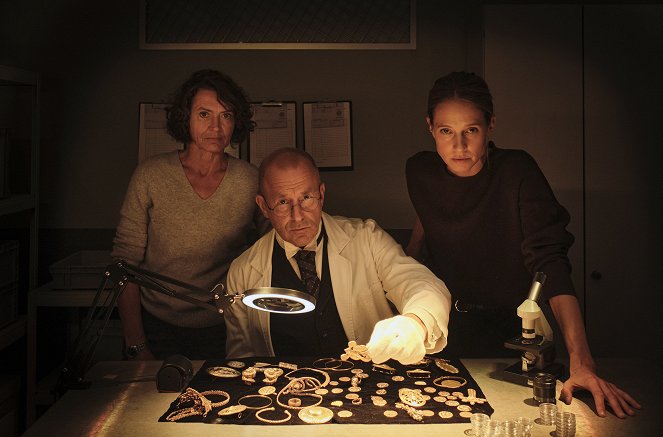 Tatort - Gold - Werbefoto - Ulrike Folkerts, Heino Ferch, Lisa Bitter