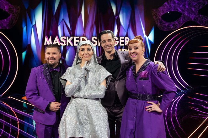 Masked Singer Suomi - Promoción - Janne Kataja, Maria Veitola, Ilkka Uusivuori, Jenni Kokander