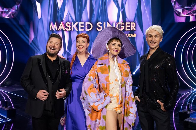 Masked Singer Suomi - Promokuvat - Janne Kataja, Jenni Kokander, Maria Veitola, Christoffer Strandberg