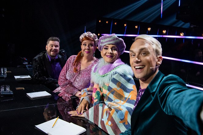 Masked Singer Suomi - Promo - Janne Kataja, Jenni Kokander, Maria Veitola, Christoffer Strandberg