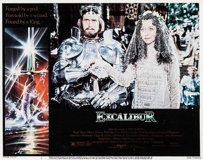 Excalibur - Lobbykaarten - Nigel Terry, Cherie Lunghi