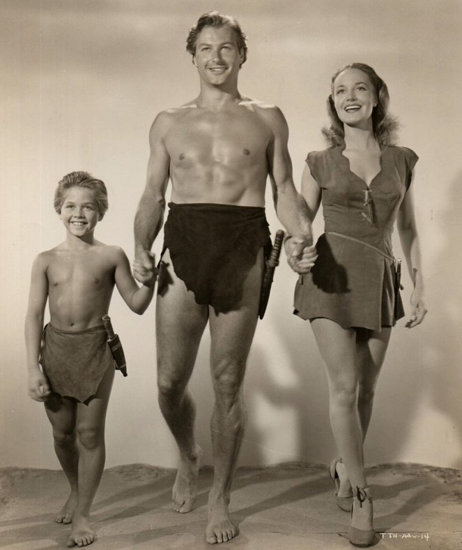 Tarzan, der Verteidiger des Dschungels - Werbefoto - Tommy Carlton, Lex Barker, Dorothy Hart