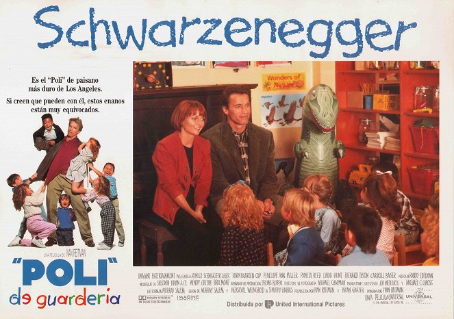 Kindergarten Cop - Lobbykaarten - Pamela Reed, Arnold Schwarzenegger