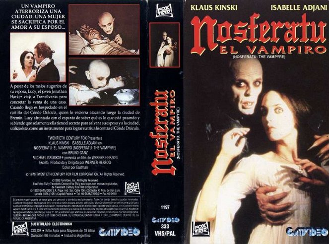 Nosferatu, vampiro de la noche - Carátulas