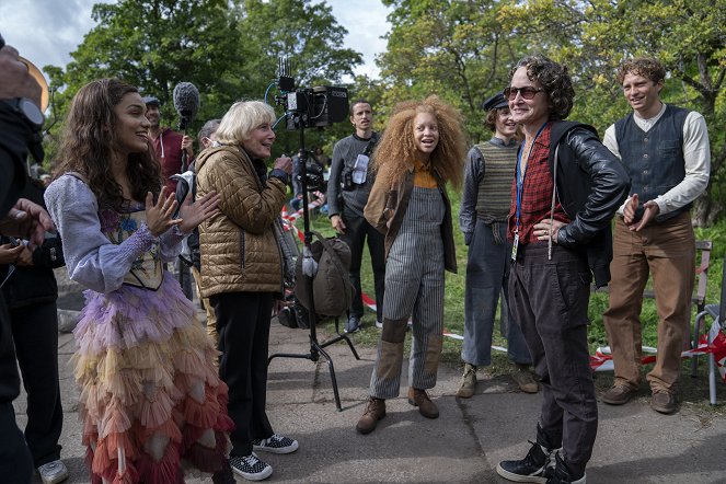 Hunger Games : La ballade du serpent et de l'oiseau chanteur - Tournage - Rachel Zegler, Luna Steeples