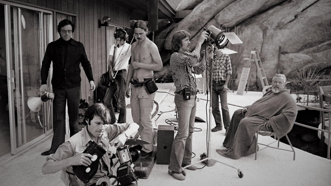 A szél másik oldala - Forgatási fotók - Peter Bogdanovich, Gary Graver, Orson Welles