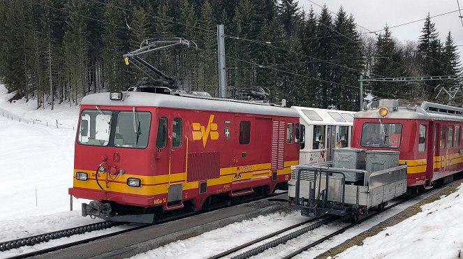 Eisenbahn-Romantik - Winter im Waadtland – Zahnradbahn in den Schnee - Z filmu