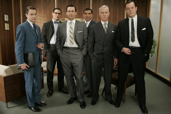 Mad Men - Season 1 - Figaros Hochzeit - Werbefoto - Vincent Kartheiser, Rich Sommer, Jon Hamm, Bryan Batt, John Slattery, Michael Gladis