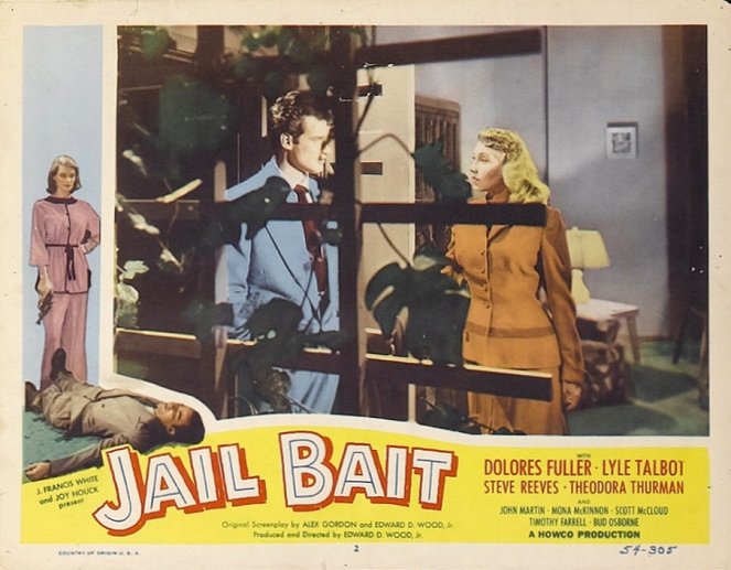 Jail Bait - Lobbykaarten - Steve Reeves, Dolores Fuller