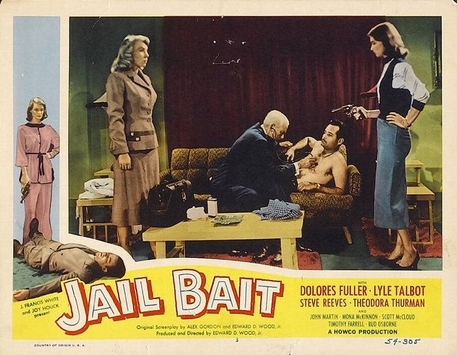 Jail Bait - Lobby Cards - Dolores Fuller, Herbert Rawlinson, Timothy Farrell, Tedi Thurman