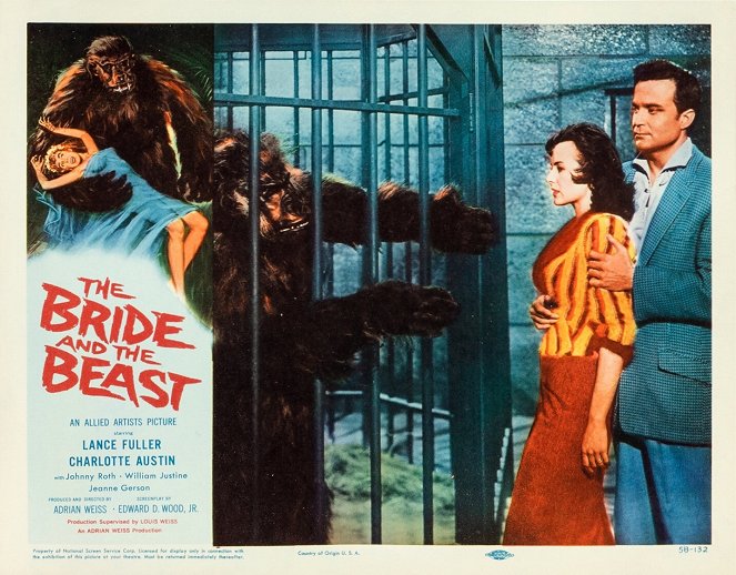 The Bride and the Beast - Lobby Cards - Charlotte Austin, Lance Fuller