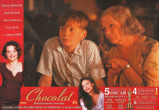 Le Chocolat - Cartes de lobby - Gaelan Connell, Judi Dench