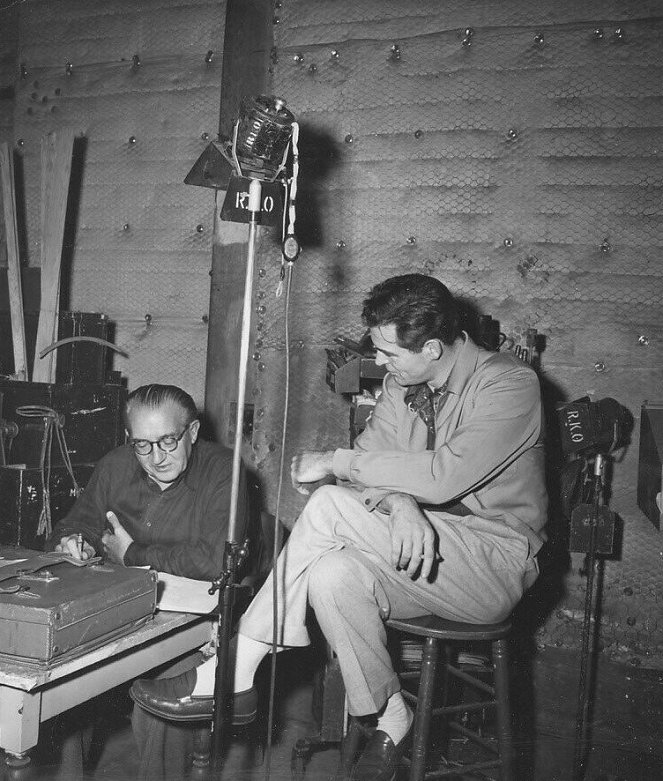 Vor dem neuen Tag - Dreharbeiten - Fritz Lang, Robert Ryan