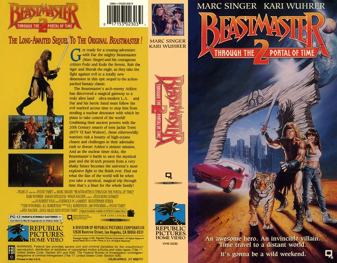 Beastmaster 2: Through the Portal of Time - Capas