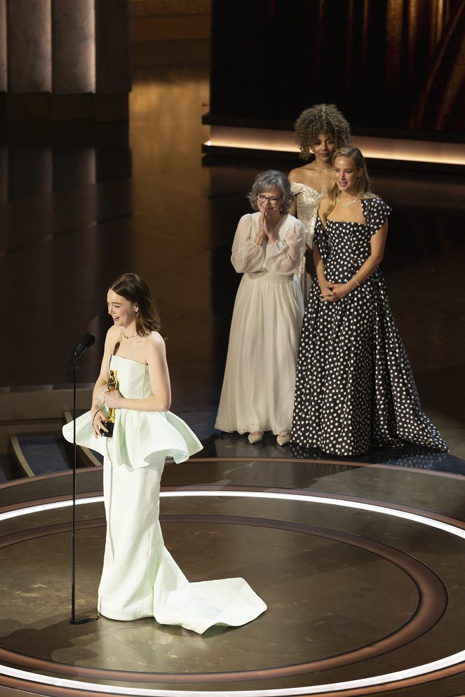 The Oscars - Van film - Emma Stone, Sally Field, Jennifer Lawrence