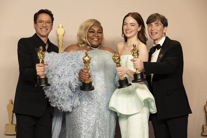Ceremonia de los Oscar 2024 - Promoción - Robert Downey Jr., Da'Vine Joy Randolph, Emma Stone, Cillian Murphy