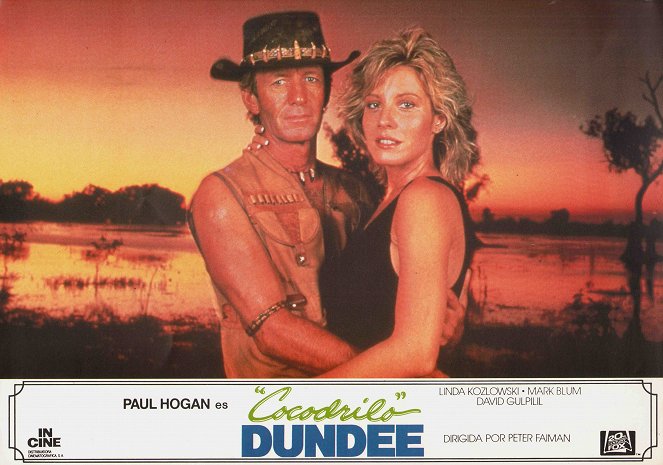 Crocodile Dundee - Cartes de lobby - Paul Hogan, Linda Kozlowski