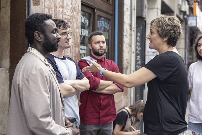 Detective Touré - Dreharbeiten - Malcolm Treviño-Sitté, Lander Otaola, Ayoub El Hilali, Violeta Salama