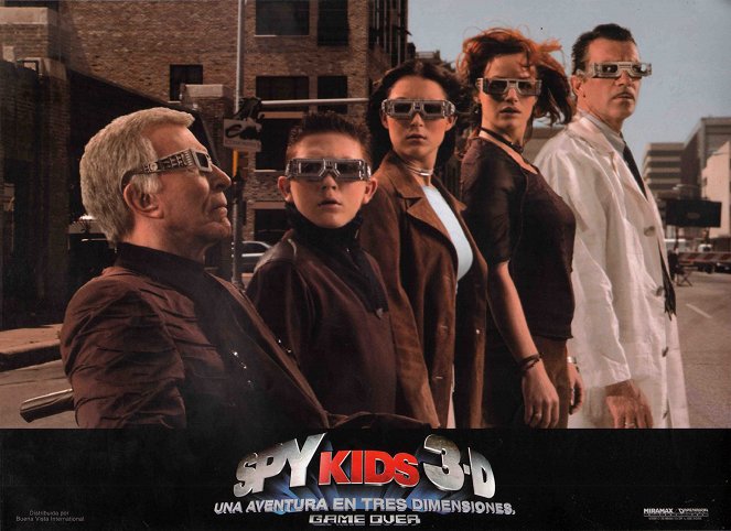 Spy Kids 3-D: Game Over - Lobbykaarten - Ricardo Montalban, Daryl Sabara, Alexa PenaVega, Carla Gugino, Antonio Banderas