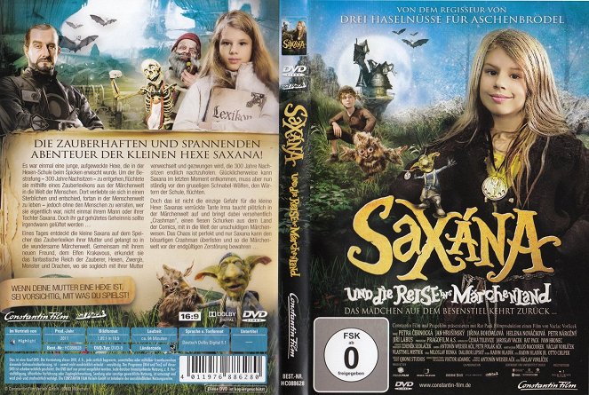 Saxana: la pequeña bruja y el libro encantado - Carátulas