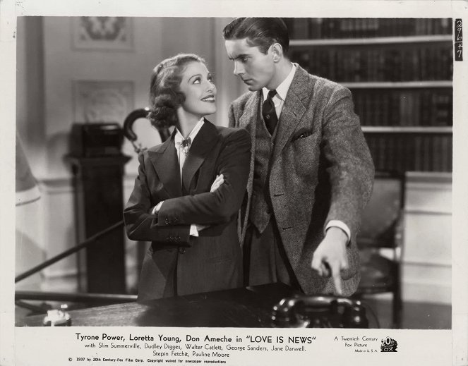 Love Is News - Lobby Cards - Loretta Young, Tyrone Power