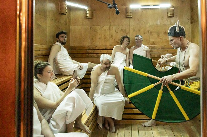 Jedna rodina - Sauna - Z realizacji - Berenika Kohoutová, Václav Matějovský, Martin Zounar, Martin Sitta