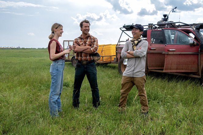 Twisters - Dreharbeiten - Daisy Edgar-Jones, Glen Powell, Lee Isaac Chung