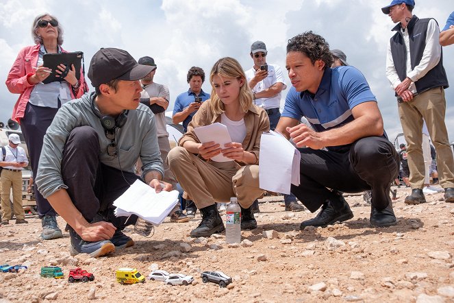 Twisters - Tournage - Lee Isaac Chung, Daisy Edgar-Jones, Anthony Ramos