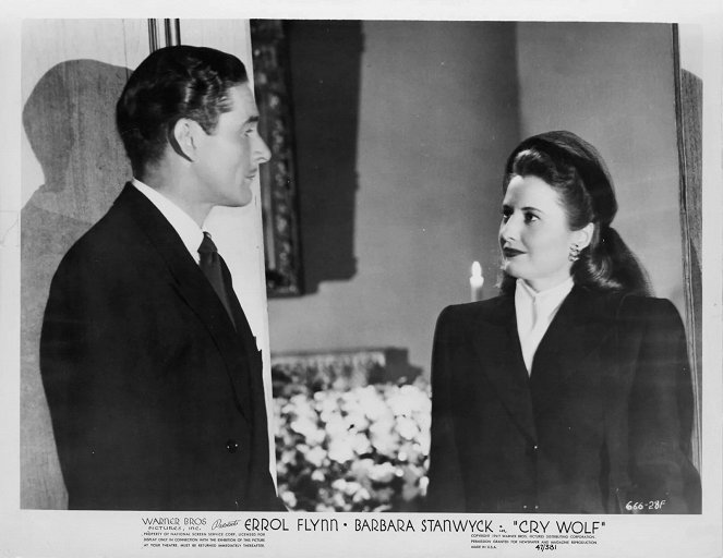 Cry Wolf - Lobby Cards - Errol Flynn, Barbara Stanwyck