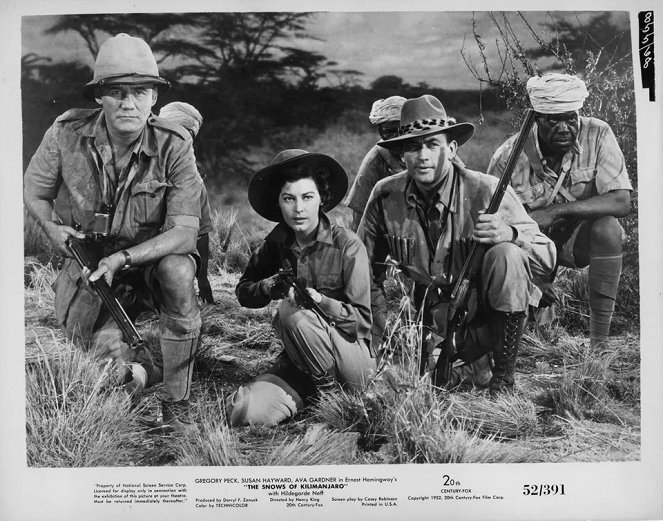 Les Neiges du Kilimandjaro - Cartes de lobby - Ava Gardner, Gregory Peck