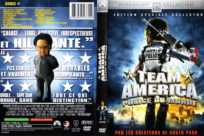 Team America: La policía del mundo - Carátulas