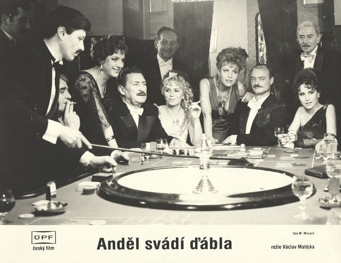 Anděl svádí ďábla - Cartes de lobby - Martin Vačkář, Božidara Turzonovová, Josef Větrovec, Zora Ulla Keslerová, Pavel Nový, Jiří Lír