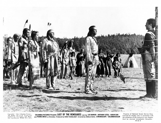 Winnetou II: Ostatni renegaci - Lobby karty - Karin Dor, Rikard Brzeska, Pierre Brice, Terence Hill