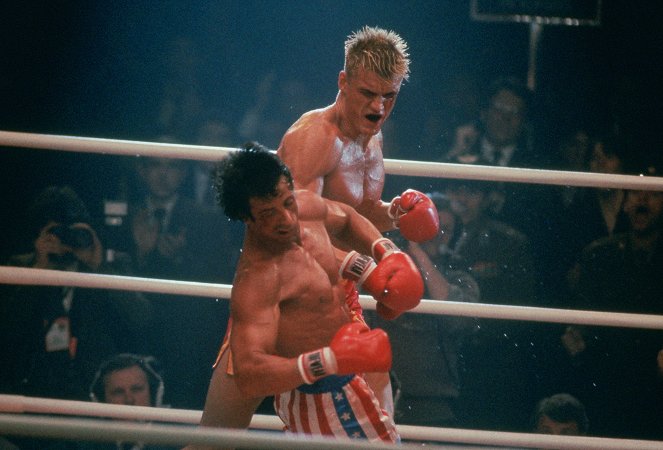 Rocky IV - Z filmu - Sylvester Stallone, Dolph Lundgren