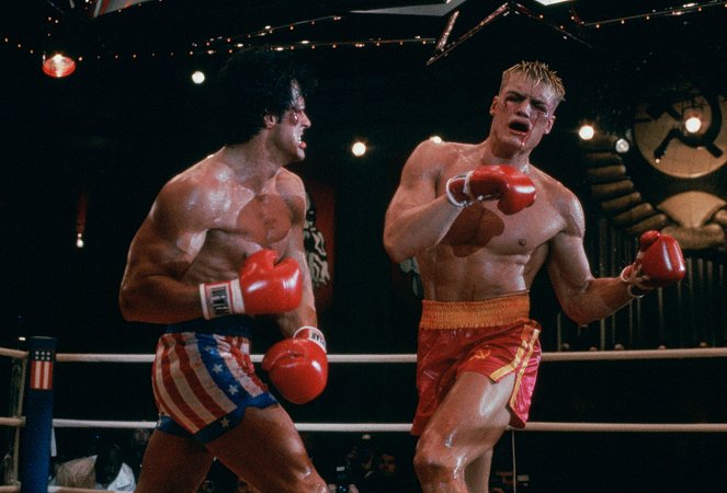 Rocky IV - Z filmu - Sylvester Stallone, Dolph Lundgren