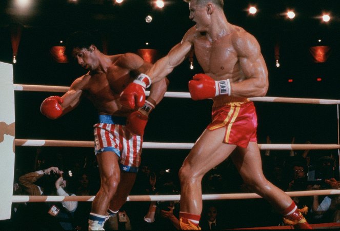 Rocky IV - Z filmu - Sylvester Stallone, Dolph Lundgren