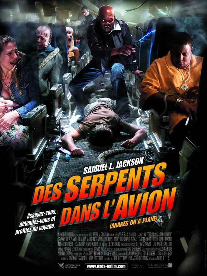 Des serpents dans l'avion - Affiches