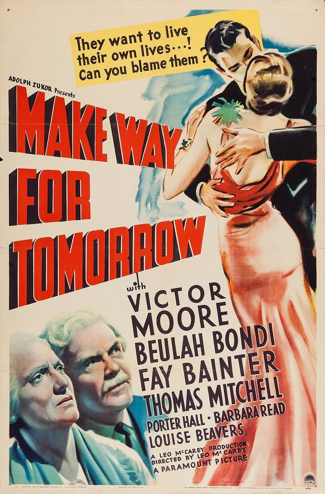 Make Way for Tomorrow - Posters