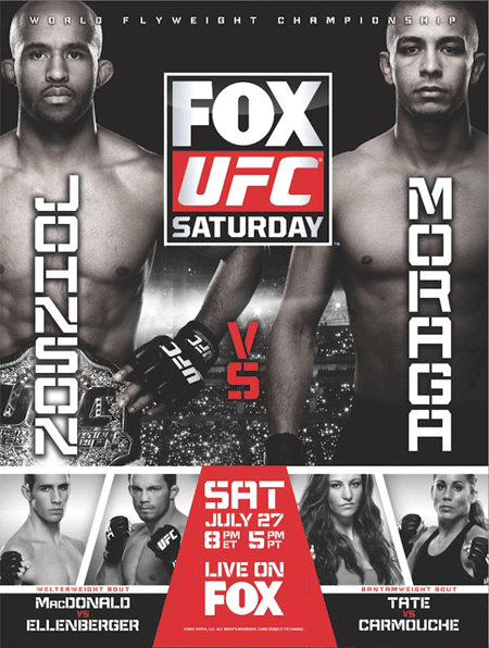 UFC on Fox: Johnson vs. Moraga - Carteles