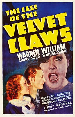 The Case of the Velvet Claws - Posters